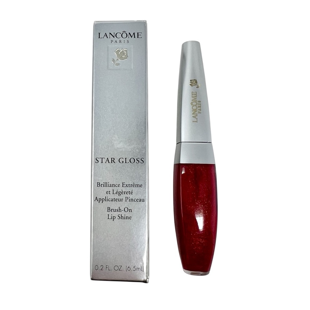 Lancome Paris Star Gloss Brush On Diva Red Lip Shine Lip Gloss Full Size Boxed